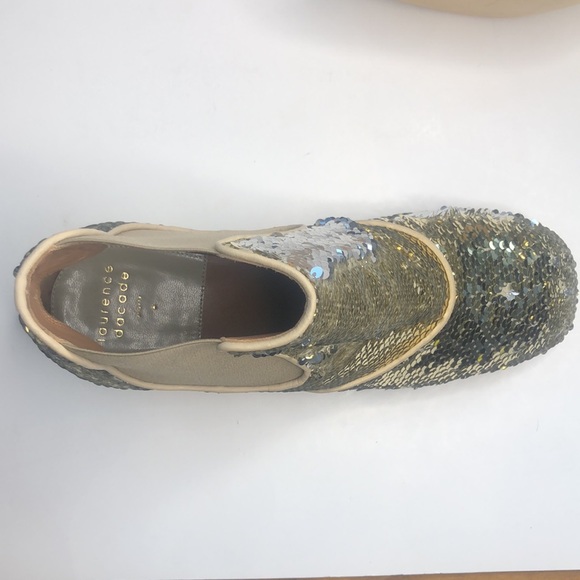 NIB Laurence Dacade Gold and silver Sequin booties - Picture 3 of 11